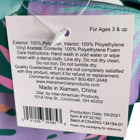 Everyday Living Palm Lunch Bag, Green, pink, purple, yellow - Picture 7 of 8